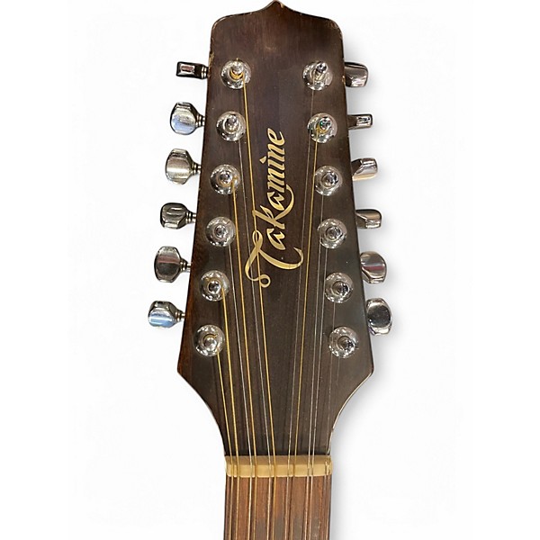 Vintage 1984 Takamine EF389 Ebony 12 String Acoustic Electric Guitar