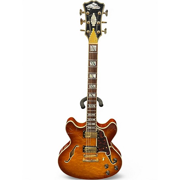 Used D'Angelico EXCEL DC 2 Tone Sunburst Hollow Body Electric Guitar