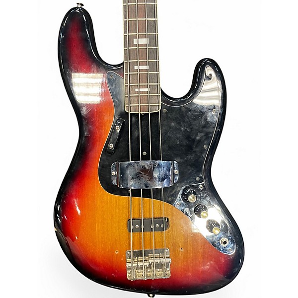 Used Lyle DOUBLE CUT J STYLE  Sunburst Electric Bass Guitar