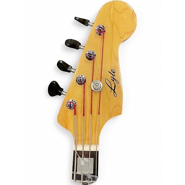 Used Lyle DOUBLE CUT J STYLE  Sunburst Electric Bass Guitar