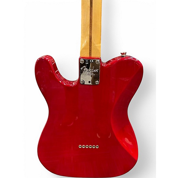 Used 2016 Fender American Deluxe Telecaster Crimson Red Trans Solid Body Electric Guitar