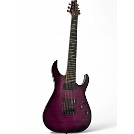 Used Schecter Guitar Research Banshee 7 Active Purple Solid Body Electric Guitar