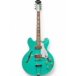 Used 2019 Epiphone Casino TQ Turquoise Hollow Body Electric Guitar