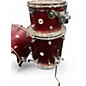 Used DW 3 Piece Design Series Crimson Satin Metallic Drum Kit