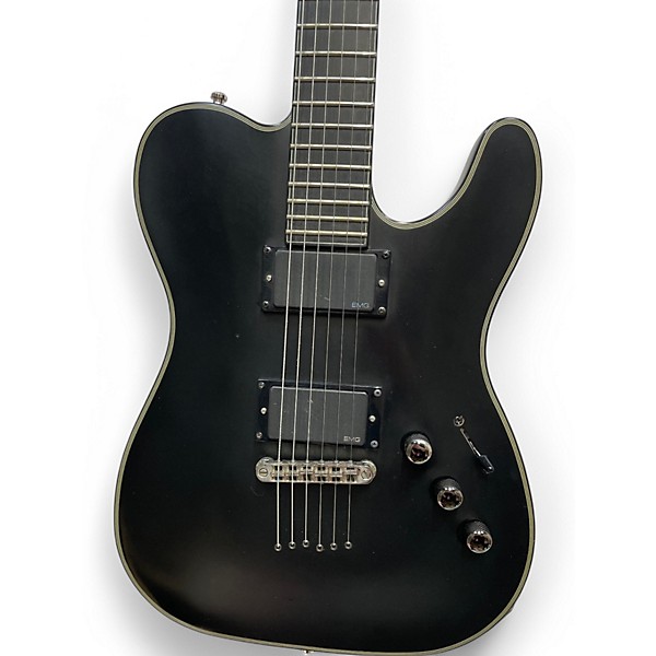 Used Schecter Guitar Research Blackjack SLS PT CUSTOM ACTIVE Black Solid Body Electric Guitar