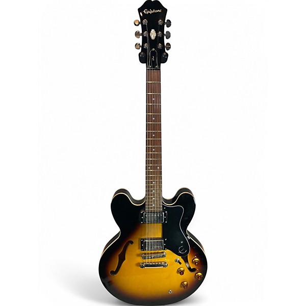 Used Epiphone DOT VS 3 Tone Sunburst Hollow Body Electric Guitar