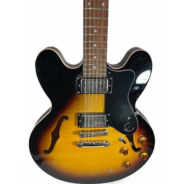 Used Epiphone DOT VS 3 Tone Sunburst Hollow Body Electric Guitar