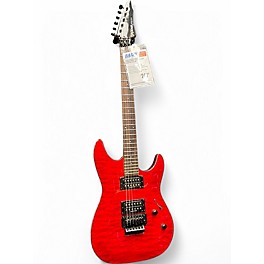 Used Laguna LE400Q TRANSPARENT RED Solid Body Electric Guitar