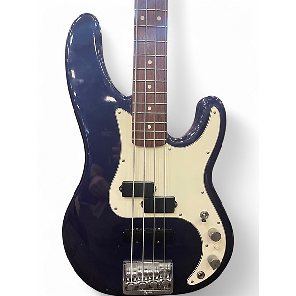 Vintage 1990 Fender Precision Plus Blue Electric Bass Guitar