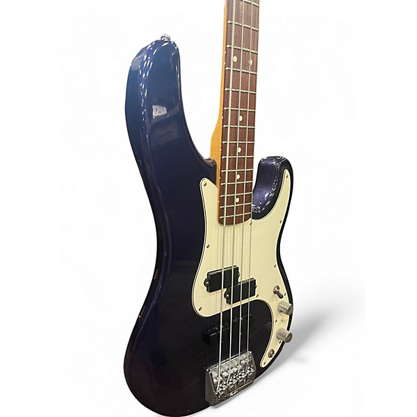 Vintage 1990 Fender Precision Plus Blue Electric Bass Guitar