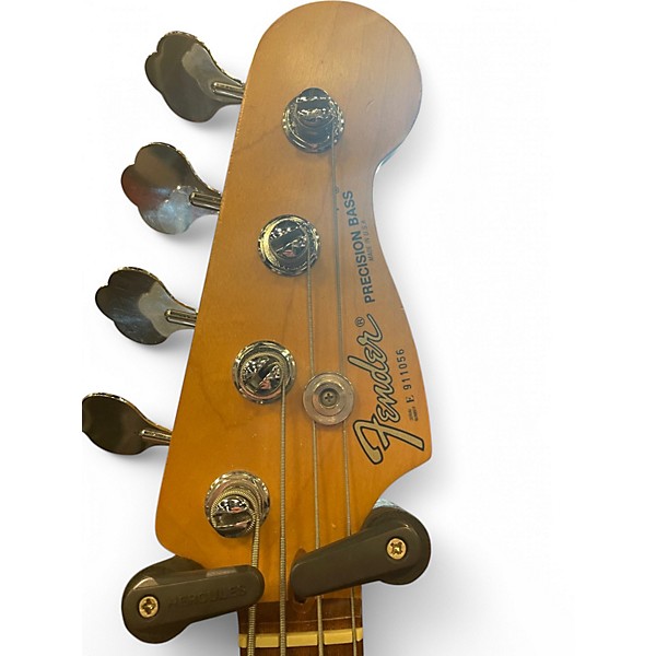 Vintage 1990 Fender Precision Plus Blue Electric Bass Guitar
