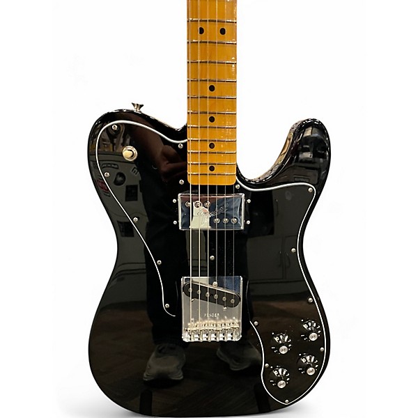 Used 2023 Fender VINTAGE II 77 TELECASTER CUSTOM Black Solid Body Electric Guitar