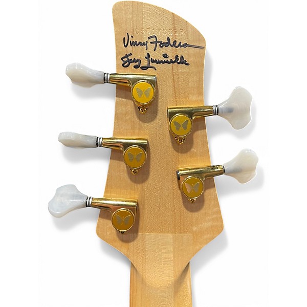 Used 2000 Fodera AJ5 Spalted Maple Electric Bass Guitar