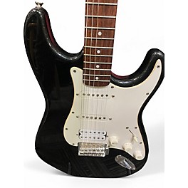 Used Starcaster by Fender Stratocaster Black Solid Body Electric Guitar