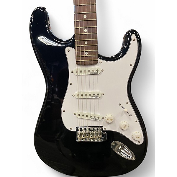 Used 2017 Vintage V6 Reissued Strat Black Solid Body Electric Guitar