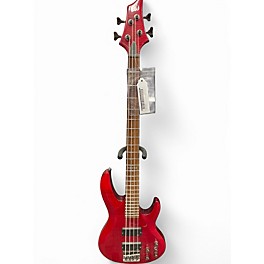 Used ESP LTD B-154DX Candy Apple Red Electric Bass Guitar