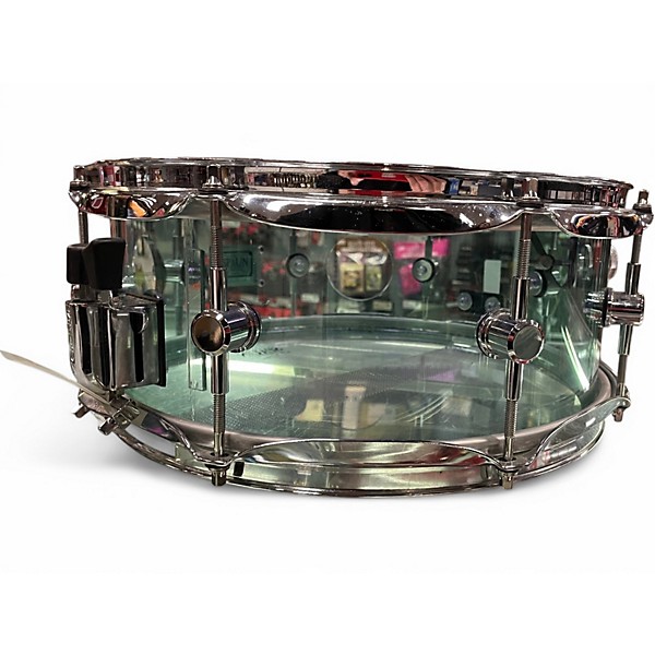 Used Spaun 13X5.5 ACRYLIC SNARE COKE BOTTLE CLEAR Drum
