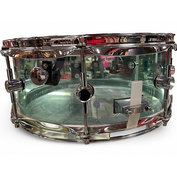 Used Spaun 13X5.5 ACRYLIC SNARE COKE BOTTLE CLEAR Drum