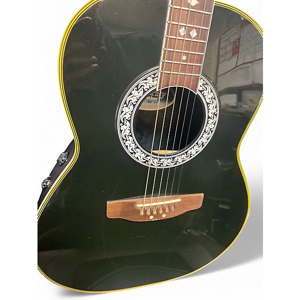 Used Ovation CC67 Black Acoustic Electric Guitar