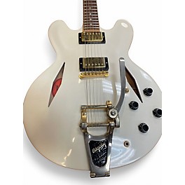 Used Gibson Custom Shop ES335 Diamond Bigsby White Hollow Body Electric Guitar