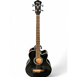 Used Ibanez AEB10E Black Acoustic Bass Guitar