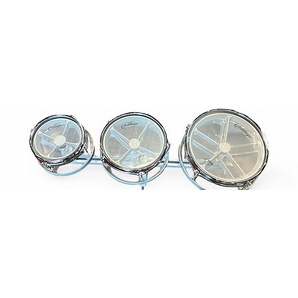 Used CB Percussion 3 Piece rototoms Chrome Roto Toms