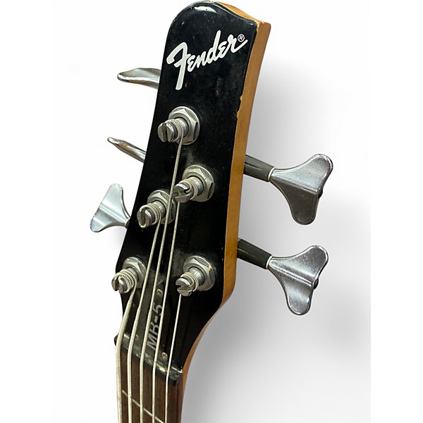 Used Fender SQ MB-5 Candy Apple Red Electric Bass Guitar