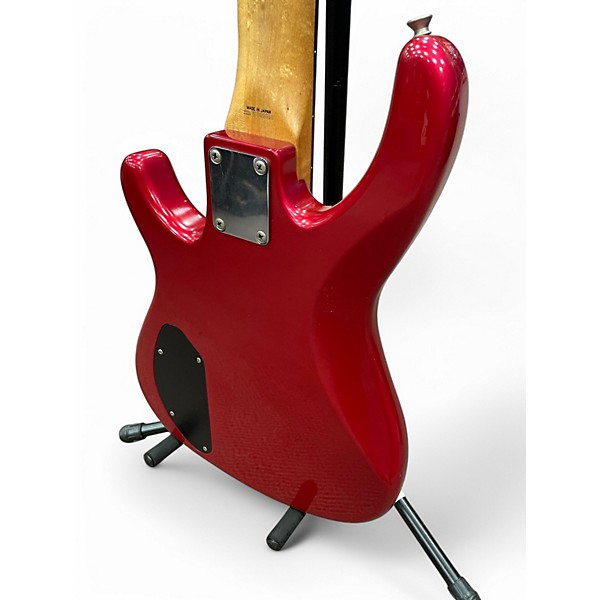 Used Fender SQ MB-5 Candy Apple Red Electric Bass Guitar