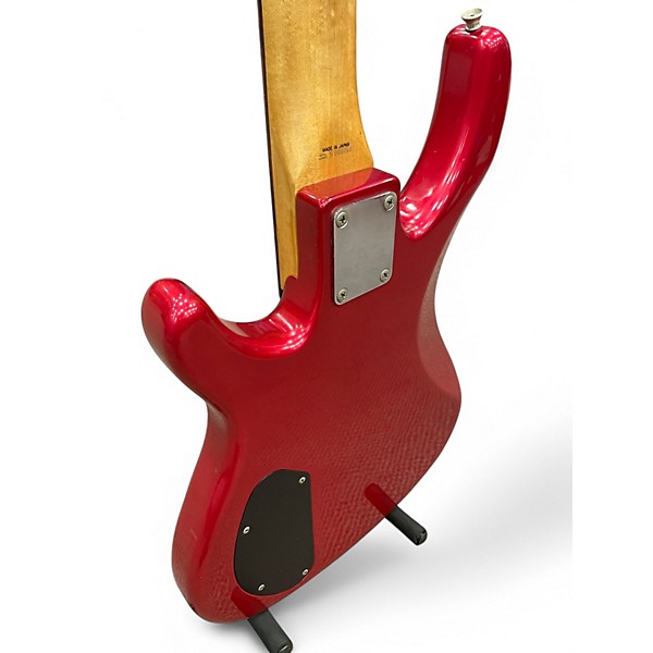 Used Fender SQ MB-5 Candy Apple Red Electric Bass Guitar