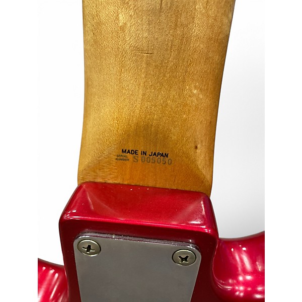 Used Fender SQ MB-5 Candy Apple Red Electric Bass Guitar