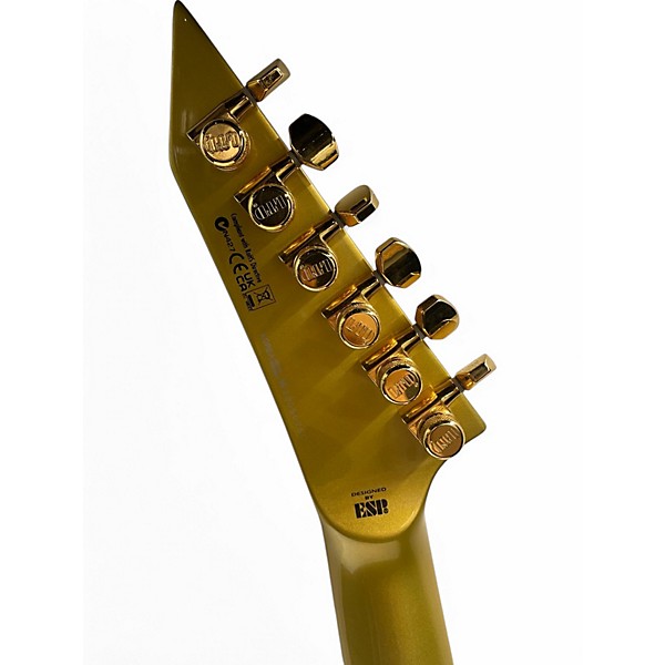 Used ESP LTD KH-V Metallic Gold Solid Body Electric Guitar