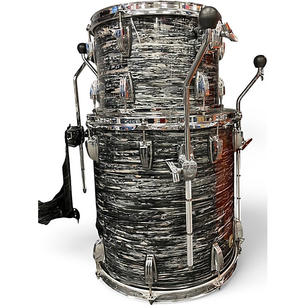Used Ludwig 4 Piece Modern Classic Maple Black Oyster Pearl Drum Kit