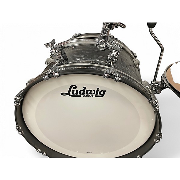 Used Ludwig 4 Piece Modern Classic Maple Black Oyster Pearl Drum Kit
