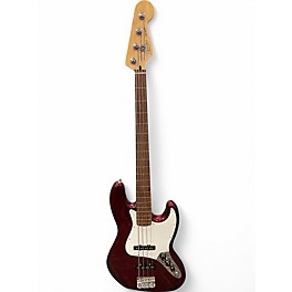Used 2008 Fender Standard Fretless Jazz Bass Wine Red Electric Bass Guitar