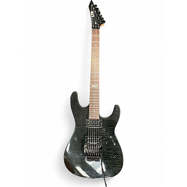 Used Ltd M-100FM Trans Black Solid Body Electric Guitar