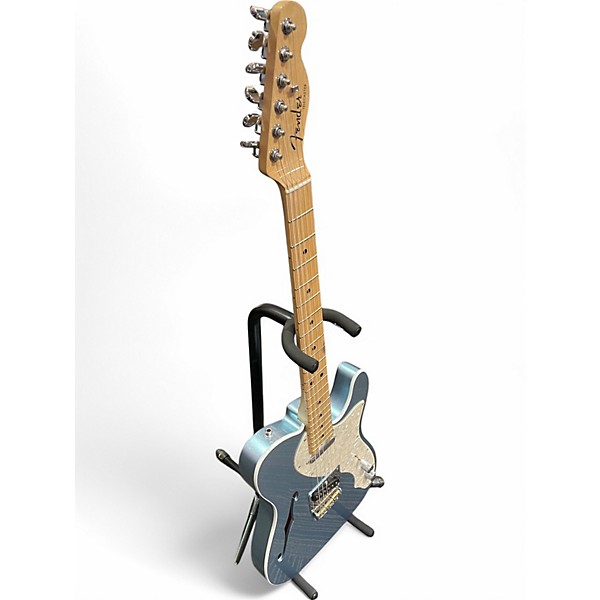 Used Fender American Elite Thinline Telecaster Mystic Blue Hollow Body Electric Guitar