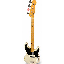 Used Fender Mike Dirnt Road Worn Precision Bass White Electric Bass Guitar