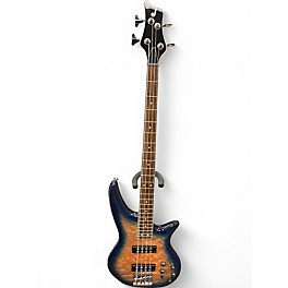 Used Jackosn SBXQ IV Blue Burst Electric Bass Guitar