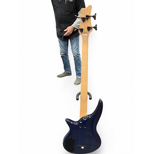 Used Jackosn SBXQ IV Blue Burst Electric Bass Guitar