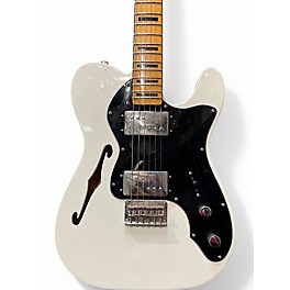 Used Squier Classic Vibe Telecaster Thinline Olympic White Hollow Body Electric Guitar