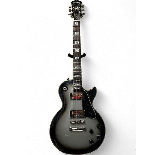 Used Epiphone Les Paul Custom Silverburst Solid Body Electric Guitar