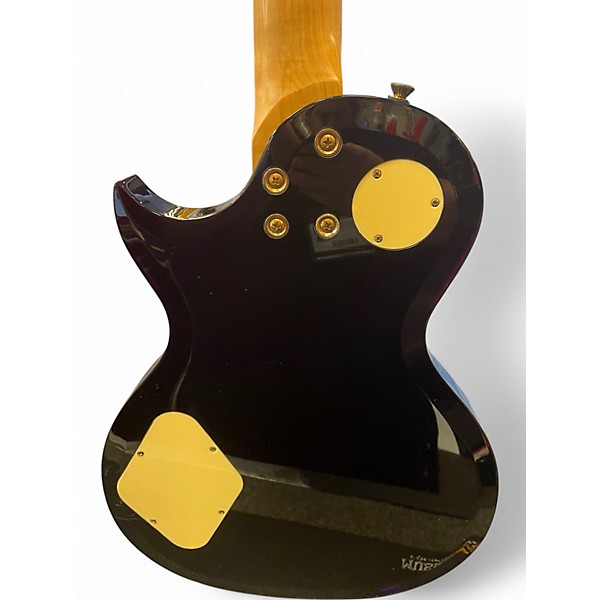 Used Galveston single cut acryllic  translucent purple Solid Body Electric Guitar