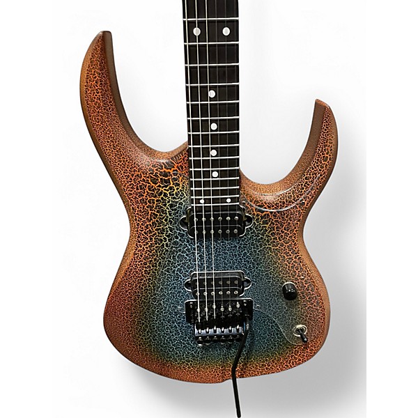 Used Zenrok By Siggi Braun Phoenix CRAKL Orange Crackle Solid Body Electric Guitar