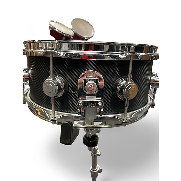 Used DW 6.5X14 Collector's Series Aluminum Snare Carbon Fiber Wrap Drum