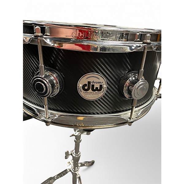 Used DW 6.5X14 Collector's Series Aluminum Snare Carbon Fiber Wrap Drum