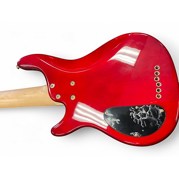 Used Aio WOLF KTB-6 Red Electric Bass Guitar