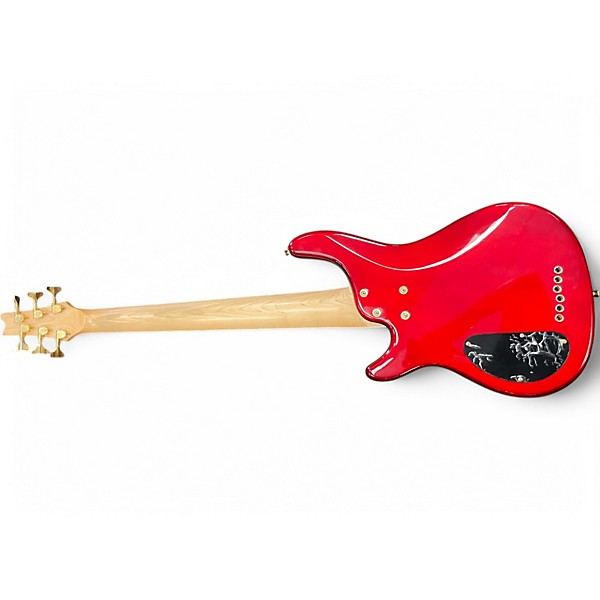 Used Aio WOLF KTB-6 Red Electric Bass Guitar