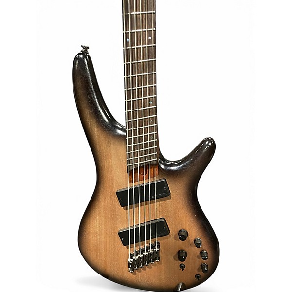 Used Ibanez SRC6MS Black Stained Burst Electric Bass Guitar