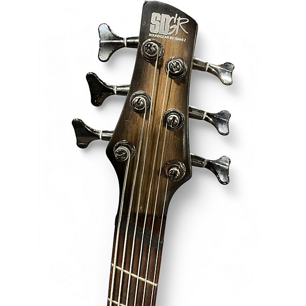Used Ibanez SRC6MS Black Stained Burst Electric Bass Guitar