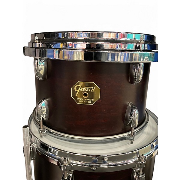 Used Gretsch Drums 4 Piece USA CUSTOM WALNUT Satin Red Drum Kit